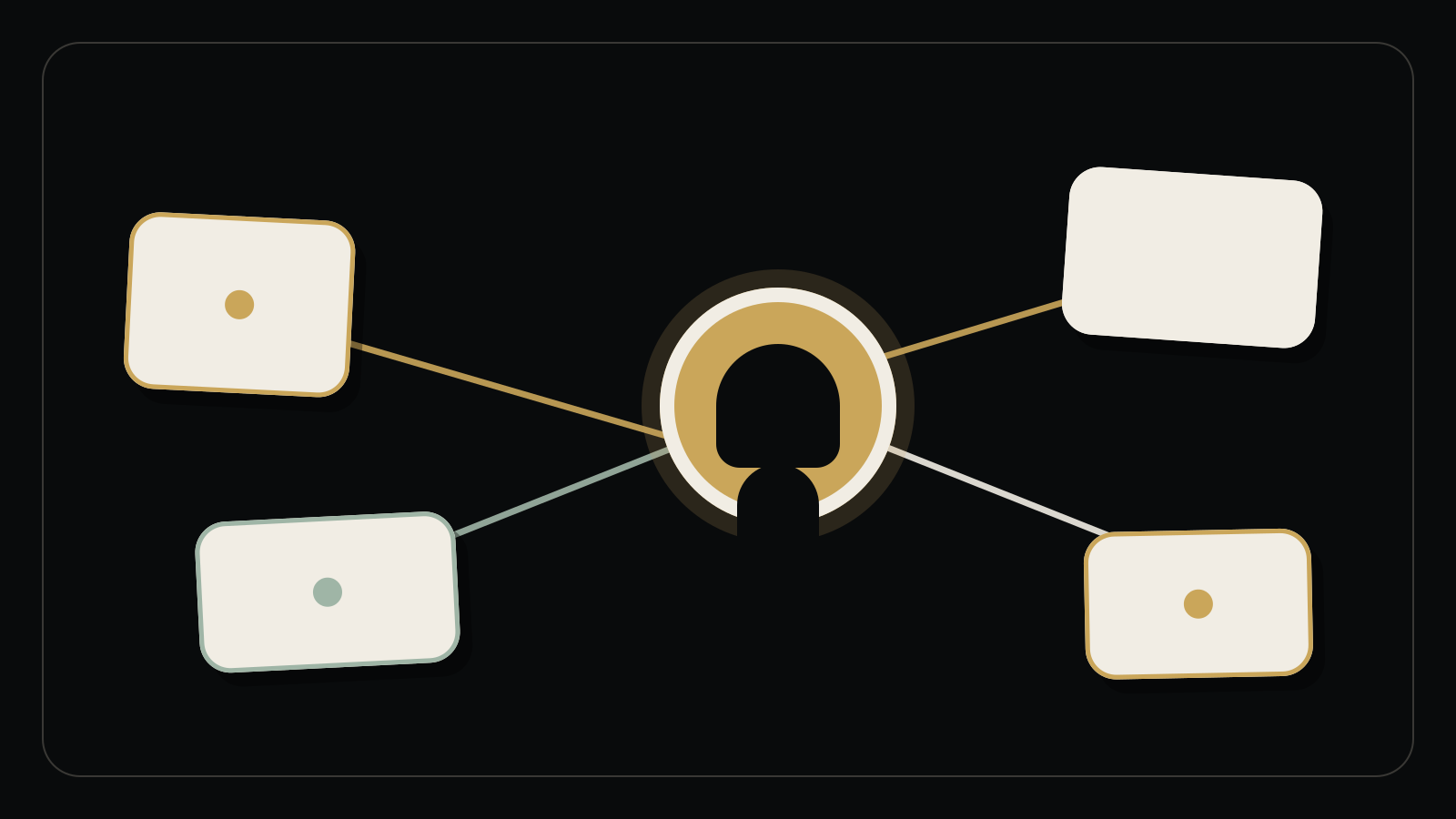 A hand examines a paper workflow before turning an automation key.